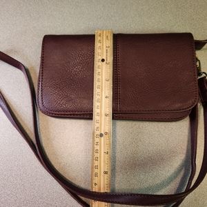 Joy Susan Cherry red Lov  multi pocket crossbody  bag